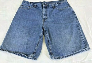 Pair Men's Blue Jean Shorts Unbranded Preowned Relaxed Fit 100% Cotton Waist 40 - Picture 1 of 2