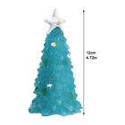 DIY Christmas Ornament Small Desktop Blue Tree Beautiful Bookshelf Resin Craft