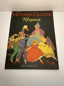 Antique Mother Goose Rhymes Picture Book #1064 48 pg.1928 Whitman Publishing Co. - Picture 1 of 9