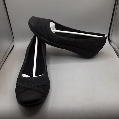 Easy Spirit Flat Acasia para mujer 7,5 W negro sin cordones A55 Foto 1 de 4