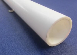 PTFE Teflon Straight Tube 2.00" OD x 1.75" ID x 1/8 Wall x 1 Foot Length - Picture 1 of 8