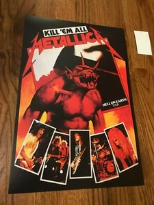 Metallica Kill Em All Hell on Earth Tour Cardstock Poster 12" x 18" - Picture 1 of 1