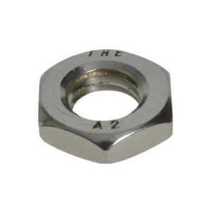 Pack of 5 Stainless A2 304 Thin Lock Nut M12 x 1.50p Fine Metric DIN439 Half - Picture 1 of 2