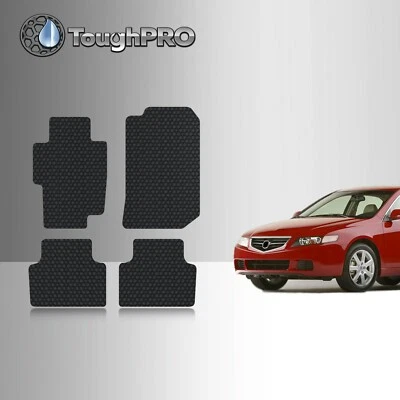 ToughPRO Floor Mats BLACK For Acura TSX All Weather Custom Fit 2004-2008 - Image 1 of 4