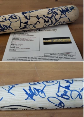 1991 American League All-Stars JSA Auth Autographed Danny Tartabull Bat 32 Sigs - Image 1 of 4