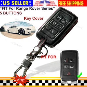 Genuine Leather Case Protector Fob Skin Entry Cover 4 Land Range Rover Smart Key - Foto 1 di 6