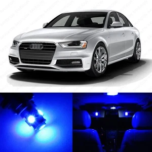 18 x Blue LED Interior Light Package For 2009 - 2016 Audi A4 S4 B8 + PRY TOOL - Picture 1 of 7