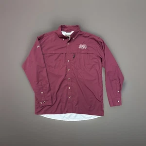 DRAKE WATERFOWL Mens M Mississippi State Full Vented Back Long Sleeve Shirt - Picture 1 of 4