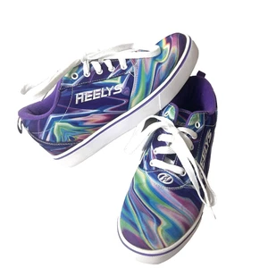 Heelys Streetwear Skateboarding Purple Spectrum Canvas Shoes Womens Sz 8 Lace Up - Picture 1 of 12