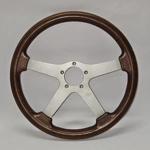Grant Italy Steering Wheel 4 Spoke 5 Hole 2/94 Woodgrain Vintage Rare Old Skool - Foto 1 di 5