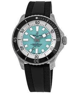 New Breitling Superocean Automatic 44 Turquoise Dial Men's Watch A17376211L2S1 - Picture 1 of 5