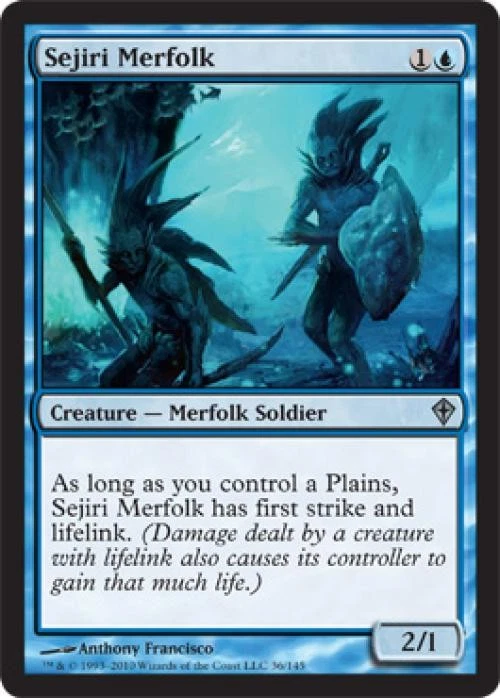 Sejiri Merfolk -Foil Light Play MTG Worldwake - Image 1 of 1