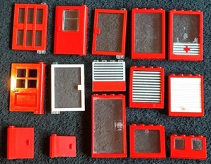 LEGO Windows Doors Mixed Red Frames 6 Panes Bundle Vintage 4347 73312 bb1389c01 - Picture 1 of 7