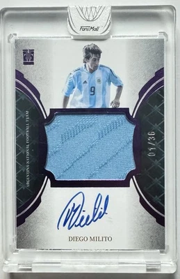 Diego Milito Argentina Fansmall Patch Auto 01/36 - Image 1 of 2
