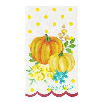 Servilletas para invitados The Pioneer Woman Pumpkin 24 (48 juntas) cuentan LOTE DE 2 PAQUETES Foto 1 de 4