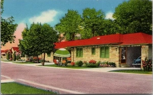 Postal de París, Tennessee AVALON COURT & RESTAURANT Tichnor CROMO década de 1950 sin usar - Imagen 1 de 2