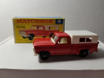 Antique/Vintage - Matchbox #6 Red Ford Pick Up with White Removeable Cap - Image 1 of 4