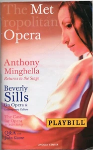 PLAYBILL-LA ÓPERA METROPOLITANA-MADAMA MARIPOSA-MÁS TALÓN-OCTUBRE 2006 - Imagen 1 de 2