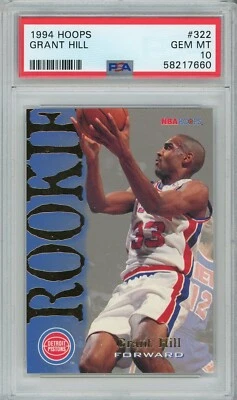 1994 Hoops #322 Grant Hill PSA GEM 10 - Image 1 of 2