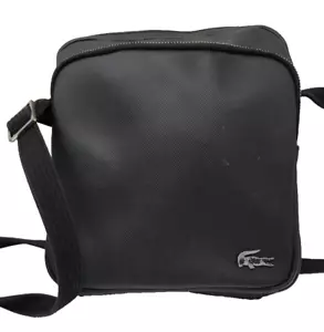 Lacoste Black PVC Men's Shoulde /Crossbody Bag - Picture 1 of 11