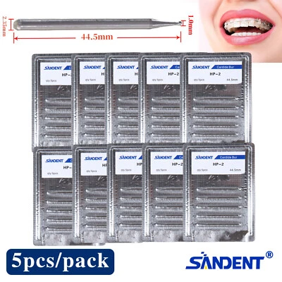 5-50*Dental Carbide Burs Shank HP 44.5mm for Straight Handpiece Round Shape HP-2 - Image 1 of 2