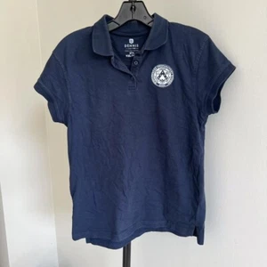 Windermere Preparatory School Girls Short Sleeve Polo Shirt Size XL Navy blue - Picture 1 of 5