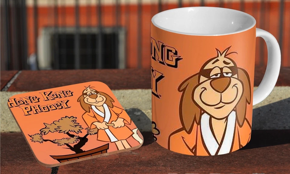 Hong Kong Phooey - Ceramic Coffee / Tea Mug + Matching Coaster