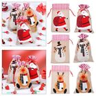 Reindeer Drawstring Sacks Jewelry Packaging Christmas Gift Bags Candy Pouch