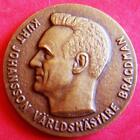 Sweden Kurt Bragdman Swedish National Archives 1967 Signed Bronze Medal!