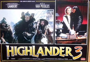 fotobuste lobby card HIGHLANDER 3 LAMBERT VAN PEEBLES SCI-FI - Picture 1 of 1
