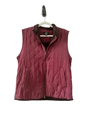 Chaleco acolchado Magaschoni cremallera completa diamante para mujer granate talla mediana Foto 1 de 4