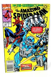 Amazing Spider-Man #351 Nova Tri-Sentinel UPC Newsstand 1991 Marvel Comics F- - Foto 1 di 3