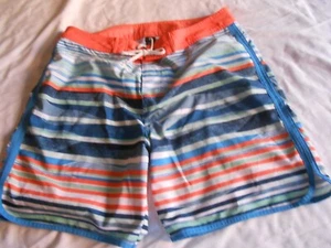 Men's Ocean Current size 36 Swim Board Shorts w/ 3 pockets colorful cinch waist - Picture 1 of 12