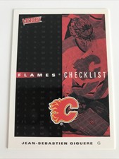 NHL Card, Jean-Sebastien Giguere, Flames Checklist, Victory 1999-00