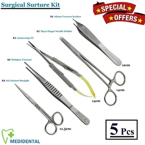 Instrumentos quirúrgicos kit de cirugía de sutura soporte de aguja fórceps CE laboratorio CE - Imagen 1 de 7