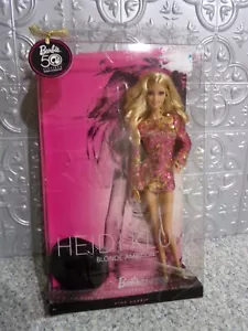 Muñeca Heidi Klum Rubia Ambición Barbie Coleccionista Etiqueta Rosa 50 Aniversario - Imagen 1 de 5