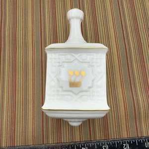 Vintage Porcelain Gold Accents Lenox Chanukkah 5 1/2" Dreidel Hebrew Judaica - Picture 1 of 9