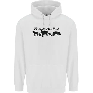 Vegetarian Animals Friends Not Food Vegan Childrens Kids Hoodie - Picture 1 of 68
