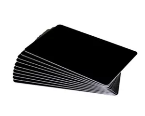 PVC Cards ID Blank BLACK HID CR80 30 ml USA MADE - 100 Pack - Picture 1 of 1