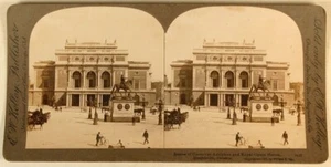 GUSTAVUS ADOLPHUS STATUE OPERA HOUSE STEREOVIEW 1903 STOCKHOLM SWEDEN - Picture 1 of 2