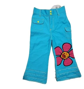 2003 Hi5 Girls size 5 bell bottom pants With Flower - Picture 1 of 6