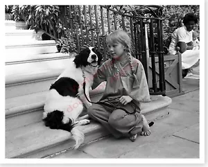 Präsident Jimmy Carter Tochter Amy 1977 mit ihrem Hund Grits 8 x 10 Foto - Bild 1 von 1