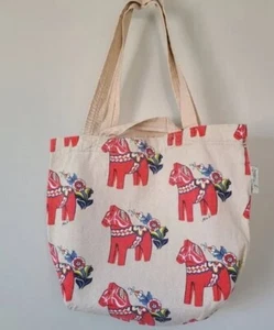 Mia L. Design Nordiska Sweden Dala Horse Dalapferd Tote Canvas Bag - Picture 1 of 4