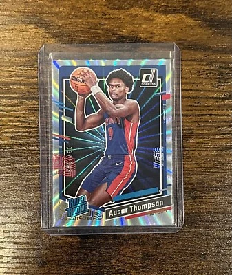 2023-24 Donruss Holo Laser #228 Ausar Thompson 137/149 RATED ROOKIE RC PISTONS - Image 1 of 3