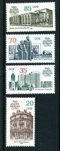 Alemania RDA 1987 ARQUITECTURA BERLÍN 750 ANIVERSARIO SC 2587-90 MNH - Imagen 1 de 1
