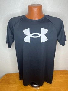 Boys Under Armour Athletic S/S Shirt Size Youth Extra Large  YXL - Black - Poly - Picture 1 of 5