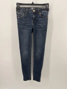 Seven 7 For All Mankind Girl's size 10 The Skinny Denim Blue Jeans Adjustable - Picture 1 of 8
