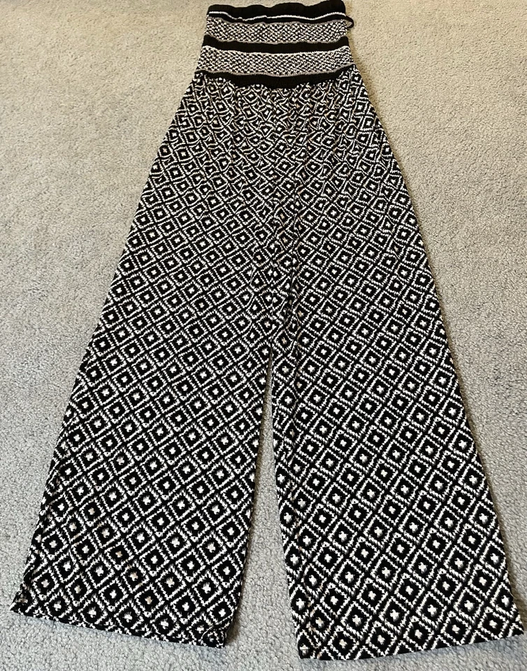 Mono Mlle Gabrielle Sin Tirantes 1X Pierna Ancha Blanco Negro Argyle Calzado Ciudad Foto 1 de 4