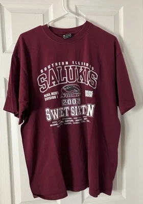 Camiseta de baloncesto vintage 2002 SIU Southern IL Salukis NCAA Sweet Sixteen 16 XL Foto 1 de 4