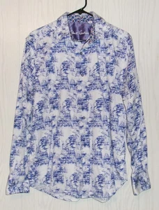 Robert Graham Flip Manschette Herren Medium M Langarm Knopfleiste kariert blau gebraucht, in einwandfreiem Zustand - Bild 1 von 5